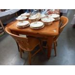 A pine kihchen table and 2 chairs COLLECT ONLY
