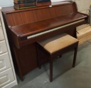 A Kemble piano with stool COLLECT ONLY
