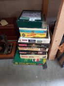 A quantity of jigsaws unchecked including collectors wooden jigsaw, Land ranger map, Bracebridge