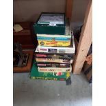 A quantity of jigsaws unchecked including collectors wooden jigsaw, Land ranger map, Bracebridge