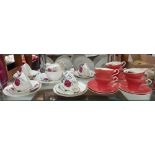 A 12 piece Aynsley tea set and a 15 piece Delphine tea set COLLECT ONLY