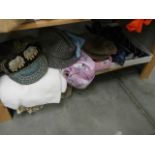 A mixed lot of hats, neck ties etc.,
