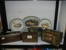 A mixed lot of collector's tins etc.,