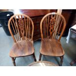 A pair of vintage oak kitchen chairs COLLECT ONLY