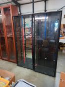 2 tall glass cabinets COLLECT ONLY both A/F