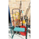 A quantity of trolleys & tools including fire axe etc. COLLECT ONLY