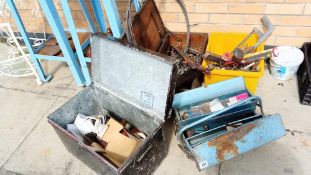 A large lot of workshop tools, tool box & locks etc. COLLECT ONLY