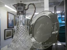 A Gypsy style mirror and a claret jug, COLLECT ONLY.