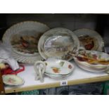 A mixed lot of ceramics including meat platters, COLLECT ONLY.