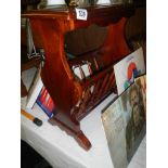 A 20th century mahogany magazine rack, COLLECT ONLY.