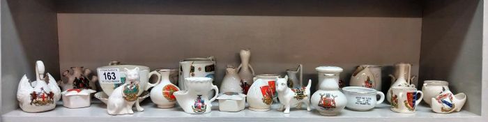 A selection of crested china