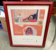 A framed and glazed Alberto Morrocco print (for Thackaray gallery) 47cm x 56cm COLLECT ONLY