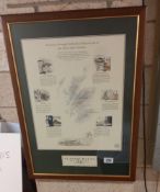 A framed and glazed breweriana 'six of Scotland's finest malt whiskies' advertising print COLLECT