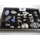 A good lot of costume jewelry including rings etc.,