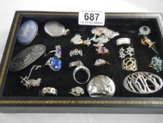 A good lot of costume jewelry including rings etc.,