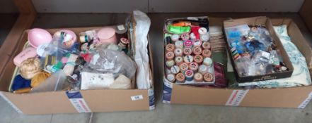 2 boxes of sewing items COLLECT ONLY