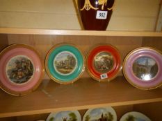 Four Victorian Pratt ware plates.