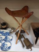 A vintage tripod folding stool COLLECT ONLY