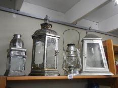 Four assorted outside lanterns. COLLECT ONLY.