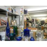 A mixed lot of glass ware including soda syphon, COLLECT ONLY.