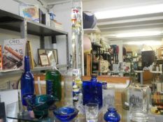 A mixed lot of glass ware including soda syphon, COLLECT ONLY.