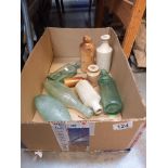 A quantity of stoneware and Codd bottles etc including Talbot herbal remedies Boston & Spalding, R
