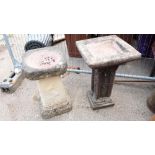 A pair of concrete bird baths COLLECT ONLY