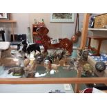 A Beswick dachshund and quantity of small animals etc