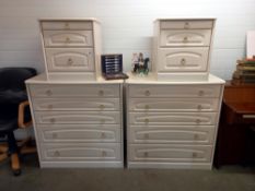 A pair of bedside chests and 2 chest of drawers COLLECT ONLY
