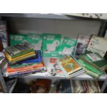 A mixed lot of sports related books including cricket.