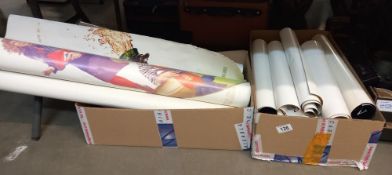 A quantity of posters of musicians, films etc in 2 boxes COLLECT ONLY