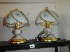 A pair of bedside lamps. COLLECT ONLY.