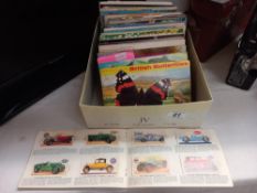 A collection of tea cards in albums (seem to be completed albums)