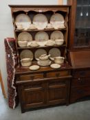 A small dresser with carved linen fold decoration collect only