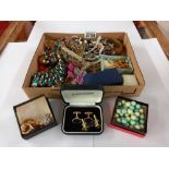 A box of costume jewellery