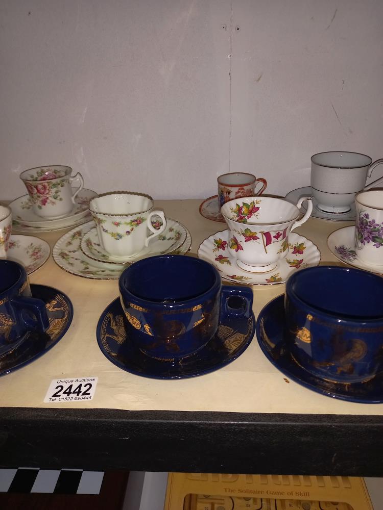A good lot of cups & saucers including 6 piece & 2 trios COLLECT ONLY - Image 3 of 4