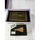 A boxed glass Concorde paperweight and 1 other