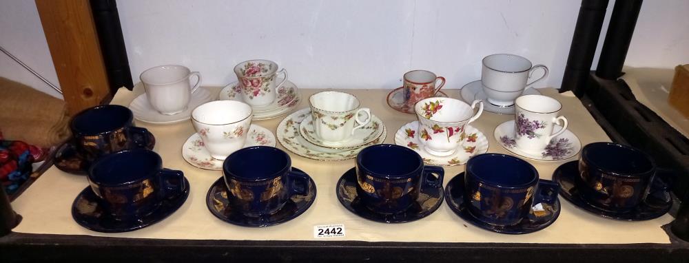 A good lot of cups & saucers including 6 piece & 2 trios COLLECT ONLY