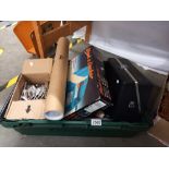 A box of miscellaneous tools & flatware cutlery etc. COLLECT ONLY