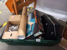A box of miscellaneous tools & flatware cutlery etc. COLLECT ONLY