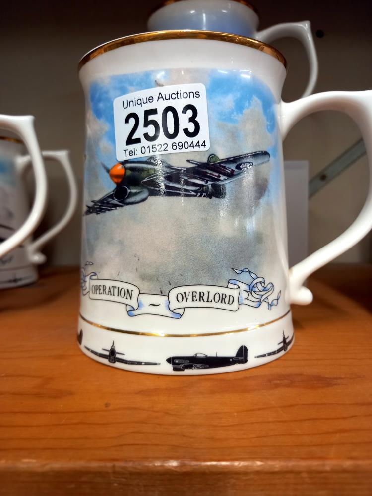 6 RAF WW2 commemorative tankards COLLECT ONLY - Image 5 of 7