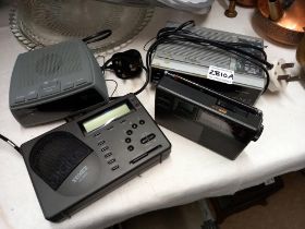 2 electrical radio alarm clocks & 2 radios Collect only