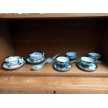 A Vintage 'Kepple' Bristol Chinese pottery cups and saucers and 4 Japanese cups and saucers and 2