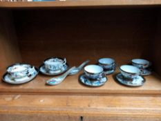 A Vintage 'Kepple' Bristol Chinese pottery cups and saucers and 4 Japanese cups and saucers and 2