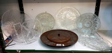 A good selection of vintage glass serving dishes Collect Only