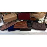 A good lot of handbags including many Vintage. Collect Only