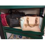 A good lot of handbags including blue/beige one from New look COLLECT ONLY