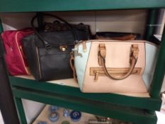A good lot of handbags including blue/beige one from New look COLLECT ONLY