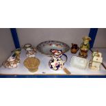 A quantity of 19th century & later ceramics including jelly moulds, large Masons bowl & posy bowls