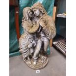 A stone Romeo and Juliet garden statue Collect Only